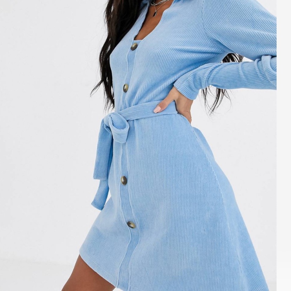 ASOS blue corduroy dress